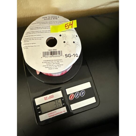 Red & White Plaid Wired Edge Ribbon 2.5" X 10 Yards For Crafts & Decorations - Picture 5 of 5